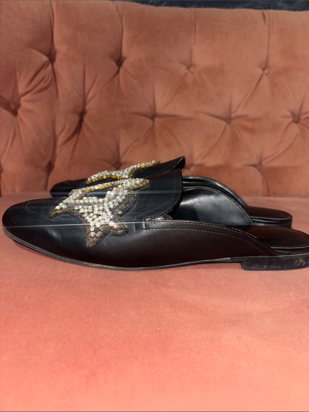 Circus sam Edelman Pelham mules  shooting star embellished flats faux leather 11 - Picture 5 of 12